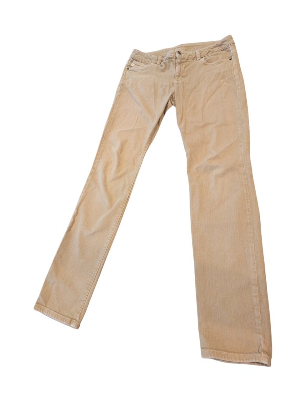 Michael Kors Tan Denim Mid Rise Straight Leg Jeans